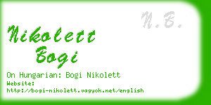 nikolett bogi business card